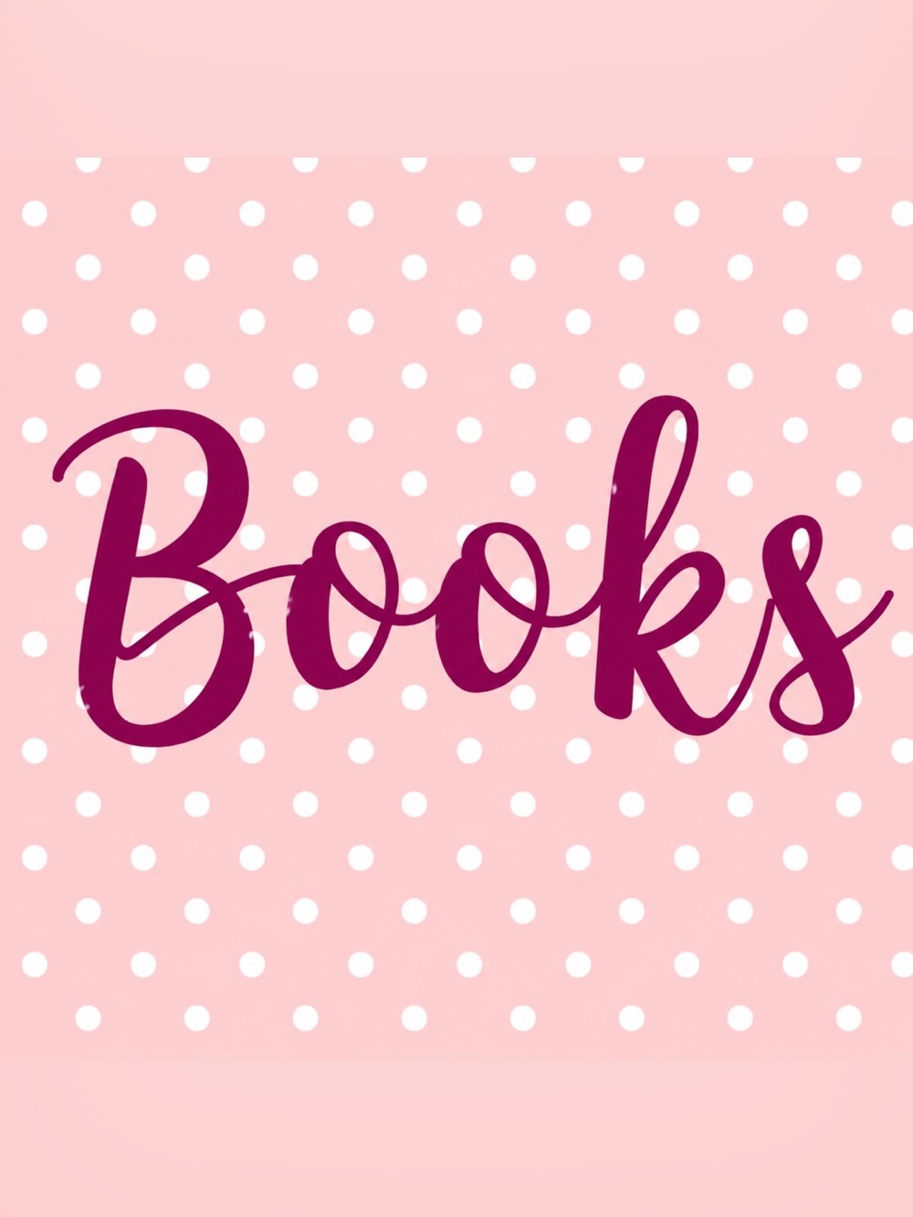 Polka Dot Pink Notebook Cover with Script Text